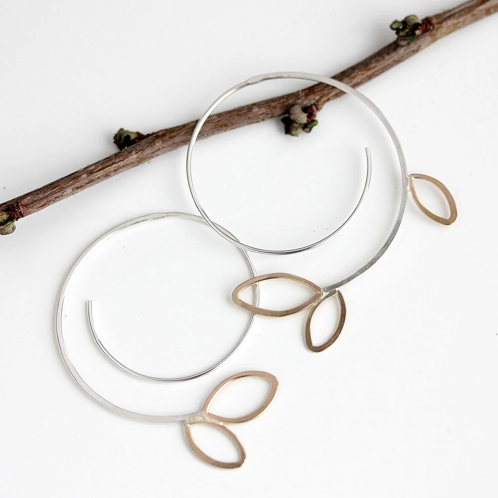 Asymmetrical Vine Spiral Hoop - Image 3