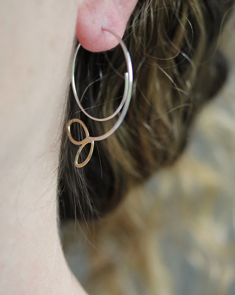 Asymmetrical Vine Spiral Hoop - Image 5