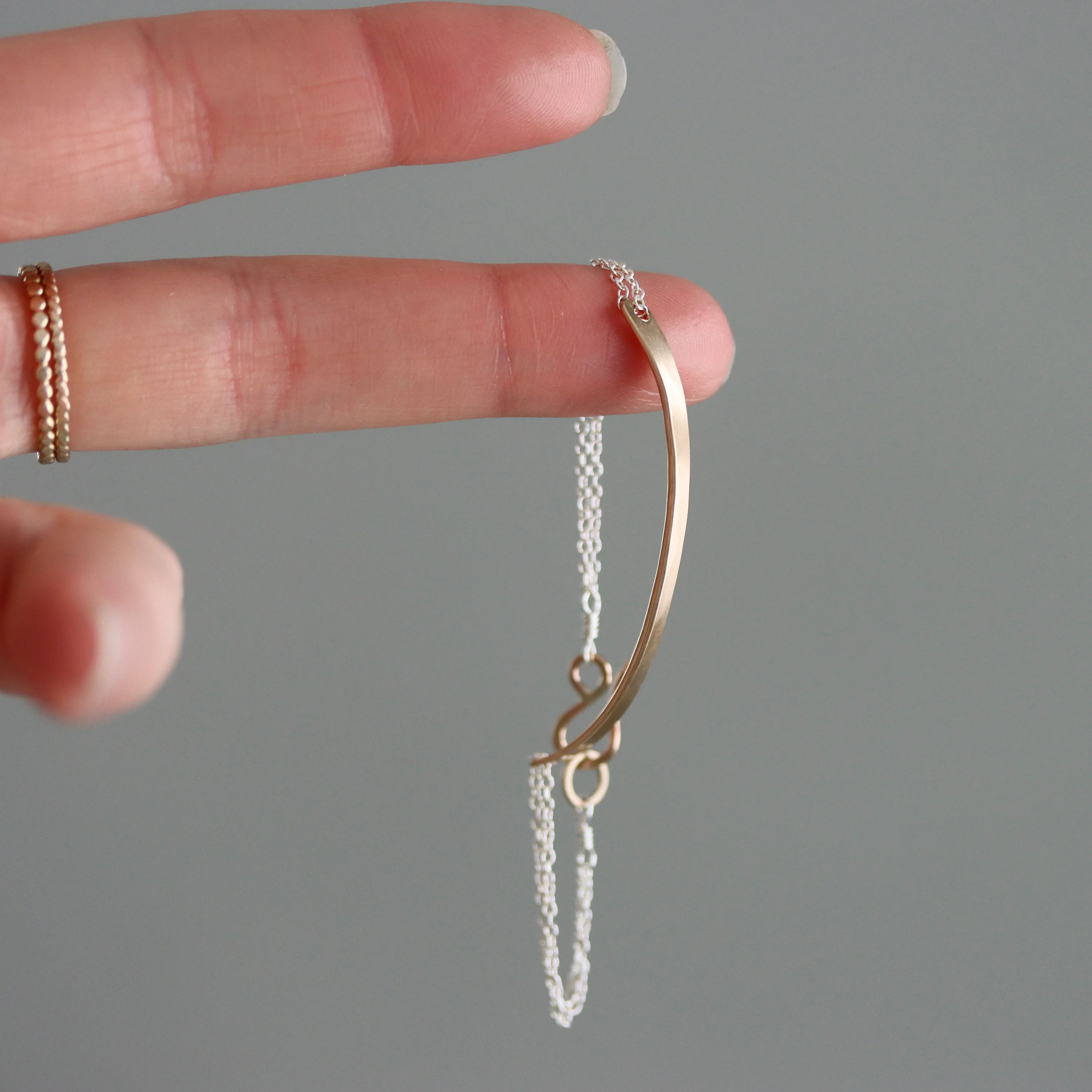 Hammered Bar Bracelet - Image 5