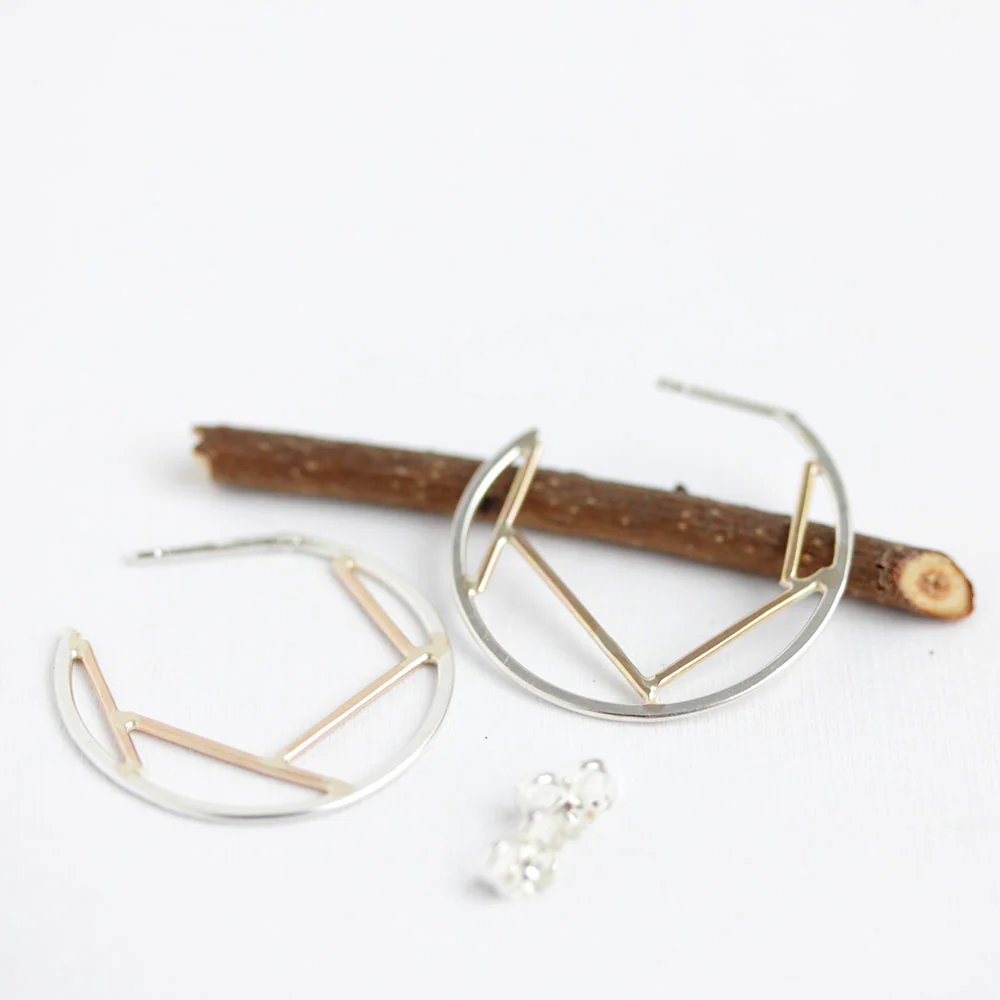 Small Fragment Hoop Earrings - Image 3