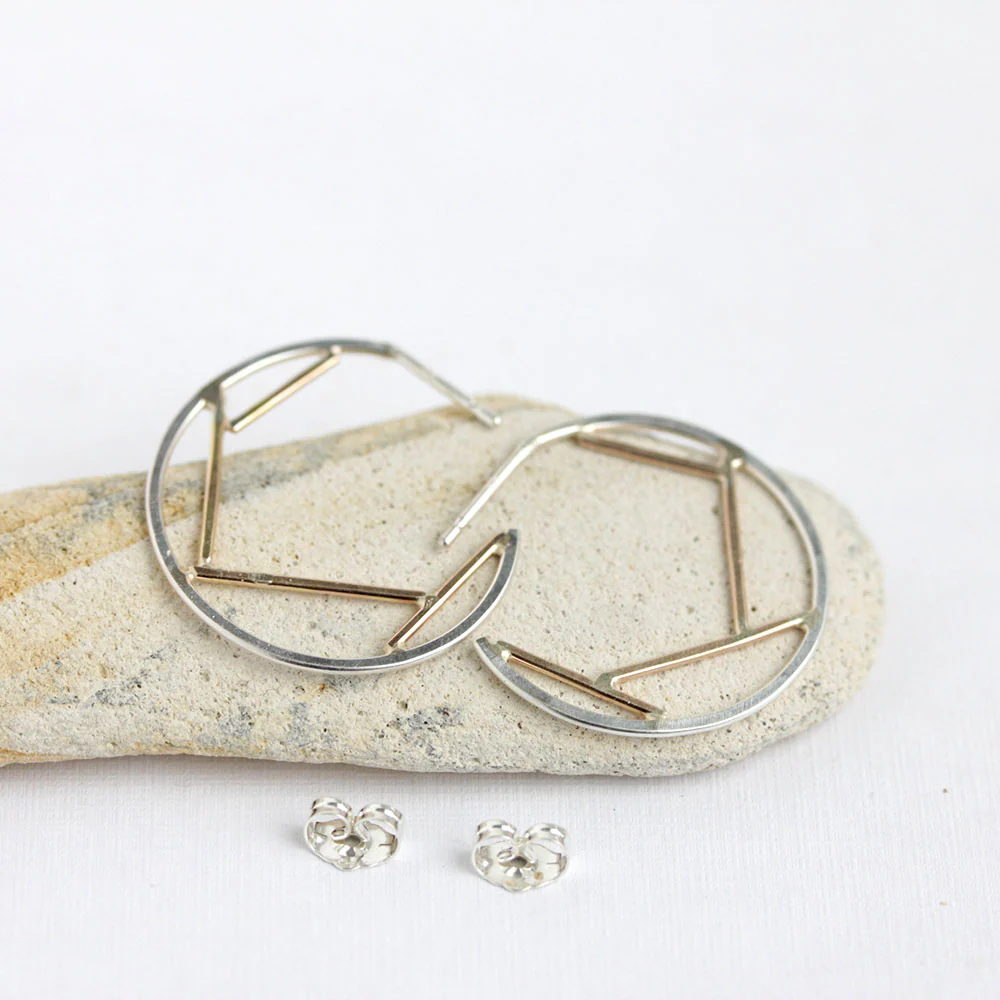 Small Fragment Hoop Earrings - Image 4
