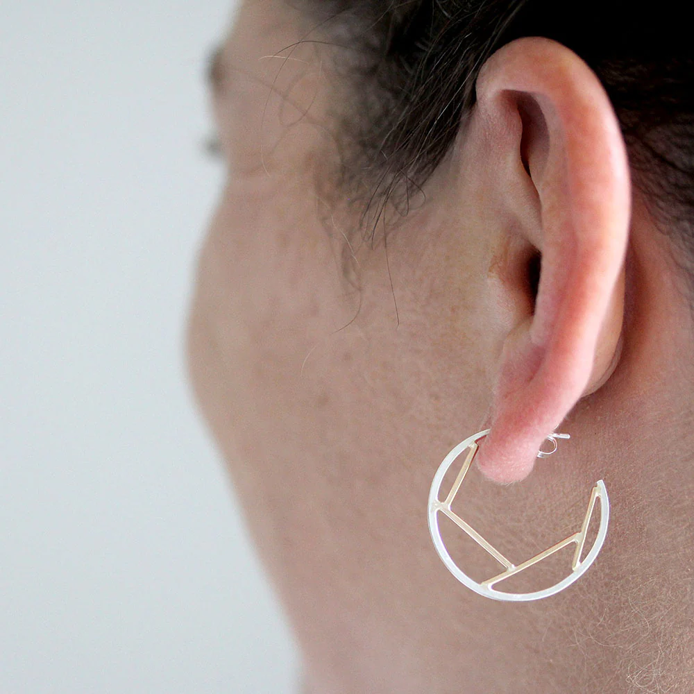 Small Fragment Hoop Earrings - Image 5