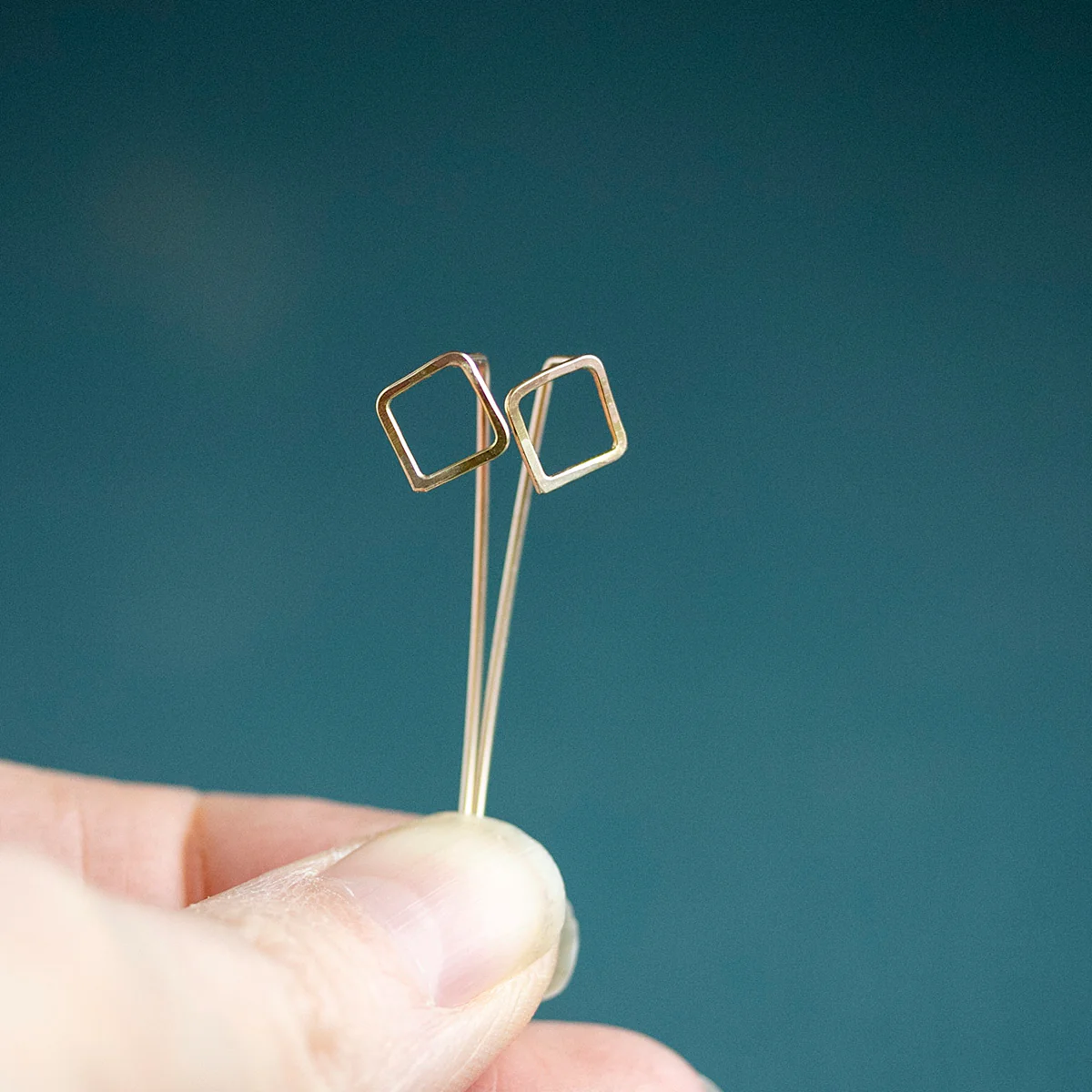 Square Threader Earrings - Image 4