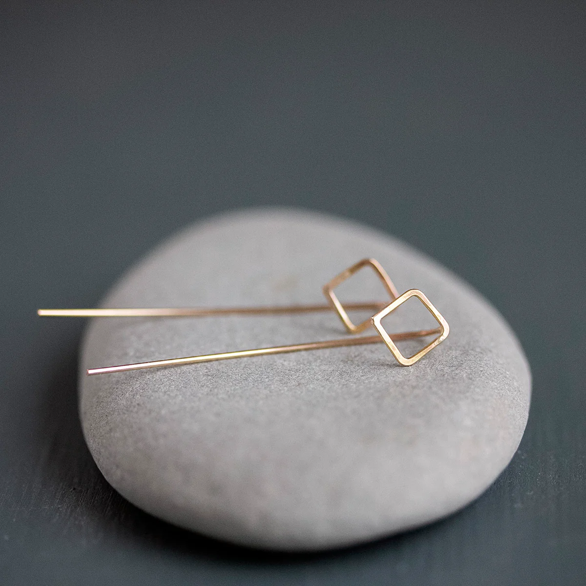 Square Threader Earrings - Image 5